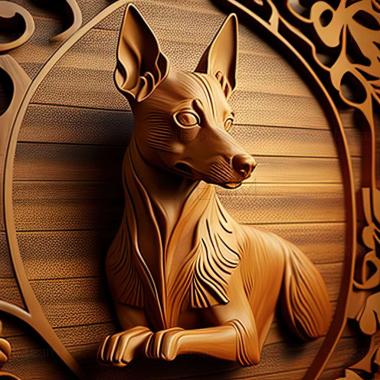 3D model English Toy Terrier dog (STL)